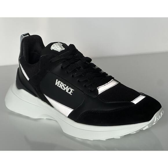Versace Medusa Men’s Black Sneakers 12.5 US (45.5 Euro) 1011942 IT NIB - Picture 1 of 16